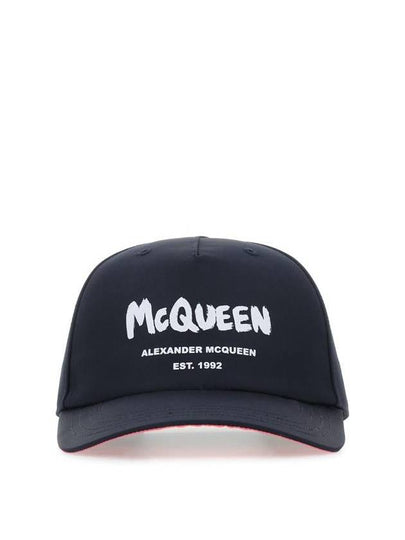 Graffiti Logo Printing Ball Cap Pink Navy - ALEXANDER MCQUEEN - BALAAN 2