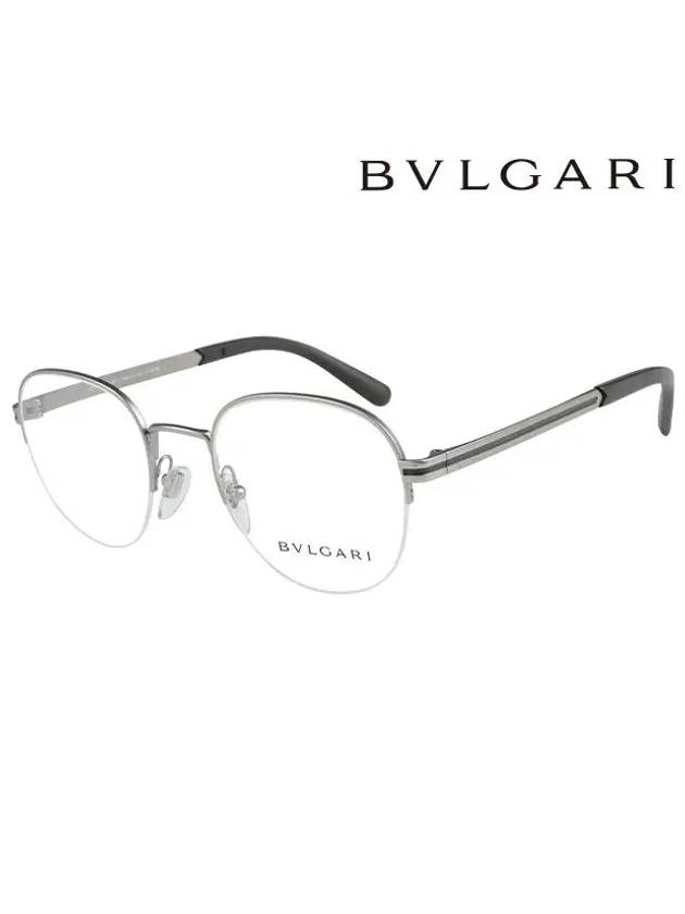 Eyewear Semi-Rimless Metal Eyeglasses Silver - BVLGARI - BALAAN 3