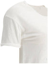 Women's Etoile Linen Short Sleeve TShirt TS0004FA A1N10E 20WH - ISABEL MARANT - BALAAN 4