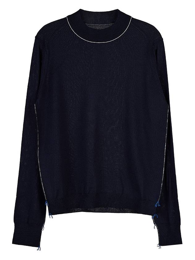 Work In Progress Wool Knit Top Navy - MAISON MARGIELA - BALAAN 11