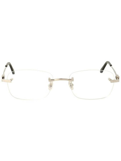 Eyewear C Deco Metal Glasses Silver - CARTIER - BALAAN 2