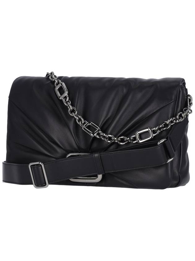 Viv' Choc Large Leather Shoulder Bag Black - ROGER VIVIER - BALAAN 3