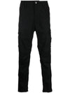 Wappen Patch Cotton Straight Pants Black - STONE ISLAND - BALAAN 1