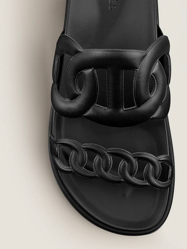 Extra Sandals Noir - HERMES - BALAAN.