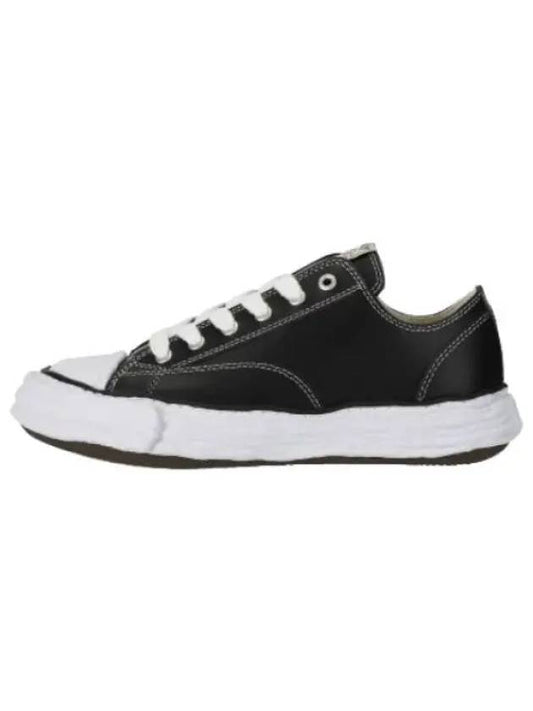 Iro Peterson Sole Leather Low Top Sneakers Black - MAISON MIHARA YASUHIRO - BALAAN 1