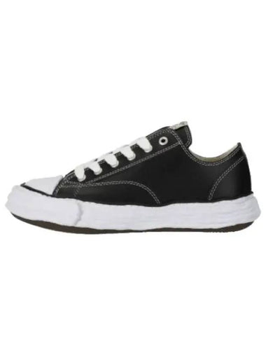 Yasuhiro Mihara Peterson Sole Leather Low Top Sneakers Black - MAISON MIHARA YASUHIRO - BALAAN 1