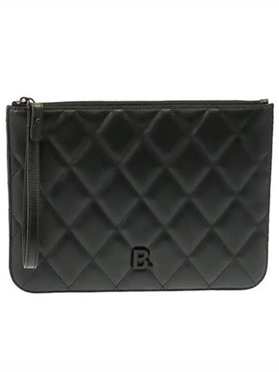 B Logo Strap Clutch Bag Black - BALENCIAGA - BALAAN 2