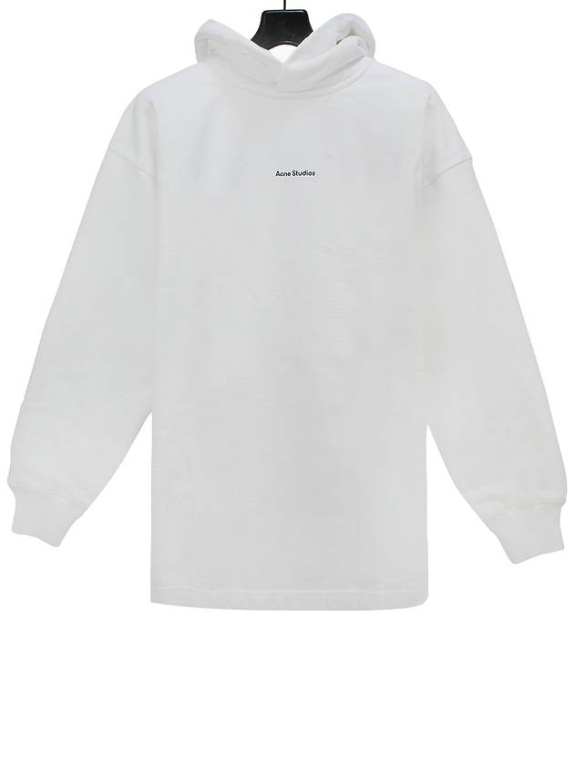 Studios Logo Loose Fit Hooded Top White - ACNE STUDIOS - BALAAN.