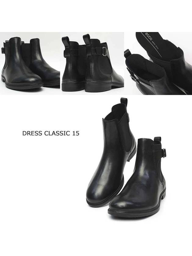 Women's Classic Chelsea Boots Angle Boots Dress Classic 15 W Ch LEATHER 209813-01001 - ECCO - BALAAN 4