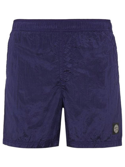 Men's Logo Patch Nylon Metal Swim Shorts Blue - STONE ISLAND - BALAAN 2