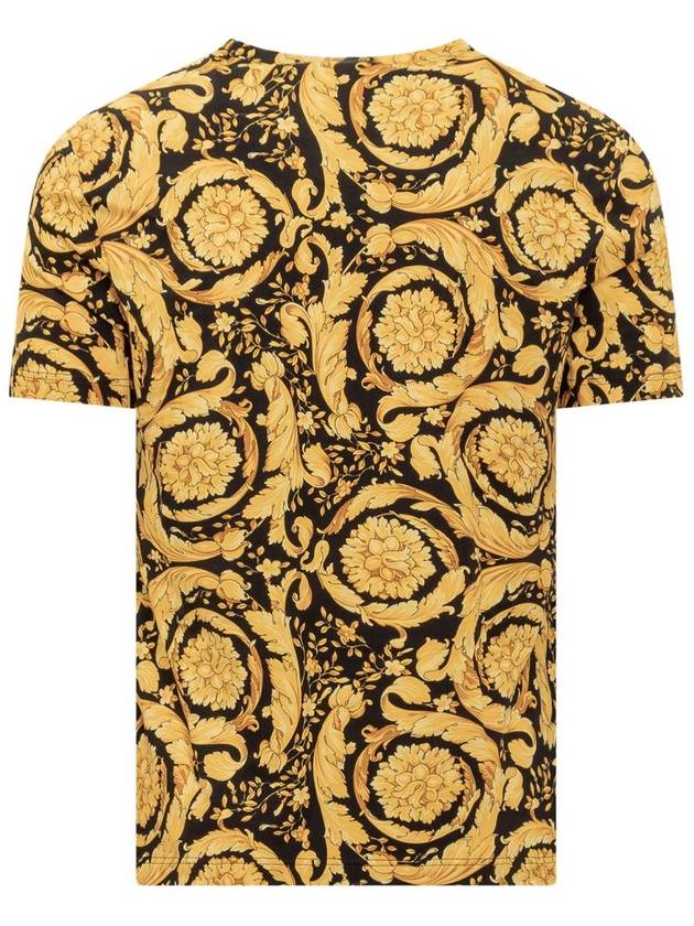 Men's All-Over Baroque Pajamas Short Sleeve T-Shirt Yellow - VERSACE - BALAAN 3