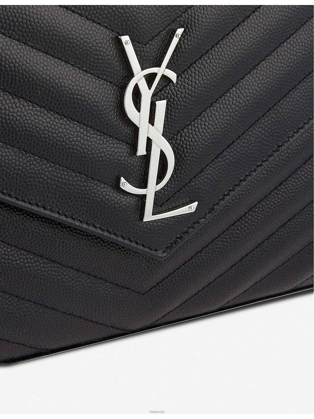 Cassandre Matelasse Chain Cross Bag In Grain de Poudre Embossed Leather Black - SAINT LAURENT - BALAAN 6