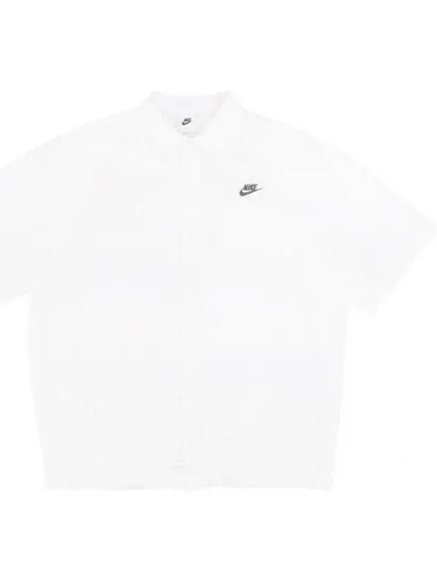 Club Oxford Short Sleeve Shirt White - NIKE - BALAAN 2