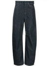 Seamless Mid-Rise Wide Jeans Indigo - LEMAIRE - BALAAN 2