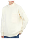 Men's Mock Neck Wool Knit Top Ivory - TEN C - BALAAN 6