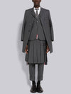 Men's Plain Weave 4 Bar Chesterfield Over Single Coat Dark Grey - THOM BROWNE - BALAAN 5