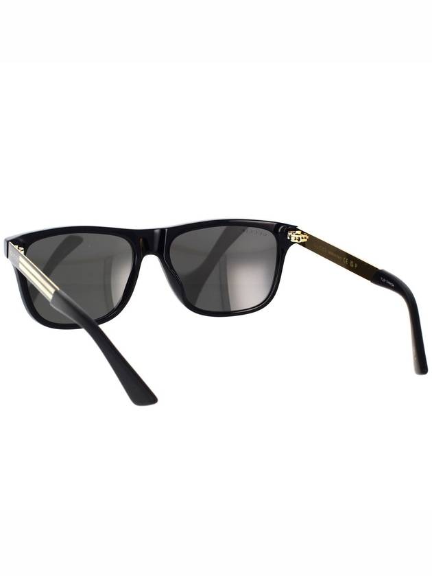 Eyewear Polarized Square Horn-Rim Sunglasses Black - GUCCI - BALAAN 5