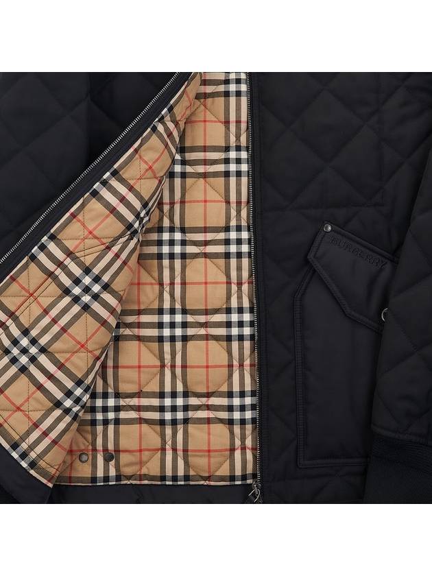 Diamond Quilted Thermoregulated Jacket Black - BURBERRY - BALAAN 11