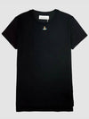 Embroided ORB Peru Short Sleeve T-Shirt Black - VIVIENNE WESTWOOD - BALAAN 2