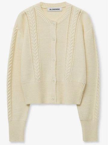 SCSI Cable Cardigan_Ivory - BLONDNINE - BALAAN 1