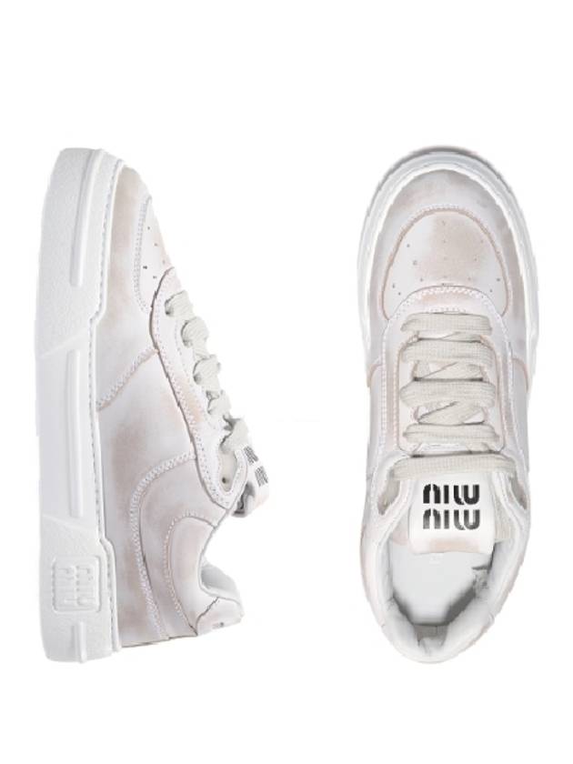 Logo Vintage Low Top Sneakers White - MIU MIU - BALAAN 2