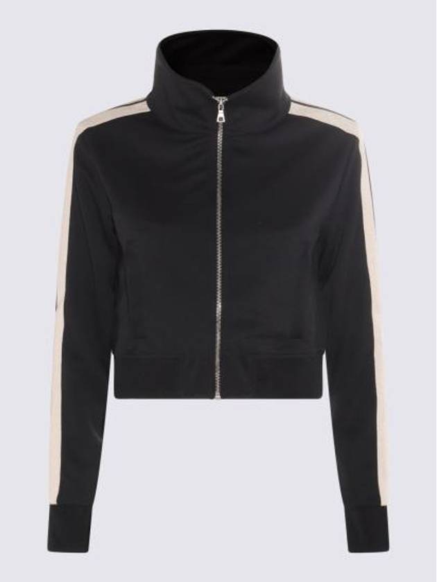 High Neck Track Jacket Black - PALM ANGELS - BALAAN 6