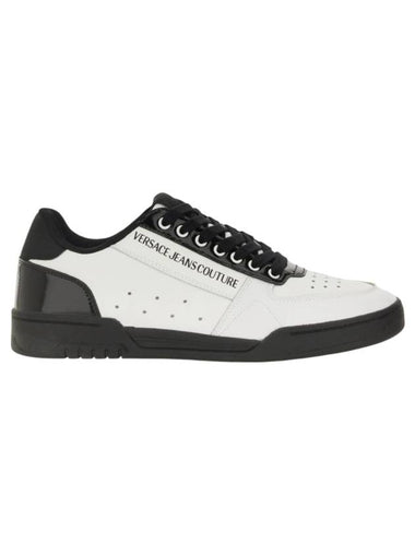 Jeans Couture Brooklyn Low Top Sneakers White Black - VERSACE - BALAAN 1