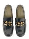 Leather Loafers Dark Green - BOTTEGA VENETA - BALAAN 5