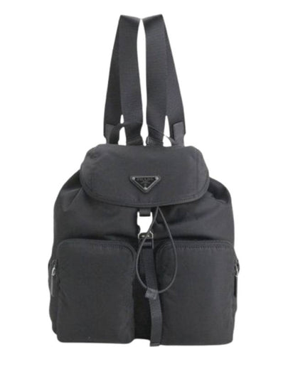 Nylon Triangle Logo Pocono Backpack Black - PRADA - BALAAN 2