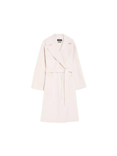 Robo Wrap Satin Wool Singe Coat Sand - MAX MARA - BALAAN 1