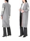 Milano Fine Merino Cardigan Light Grey - THOM BROWNE - BALAAN 2