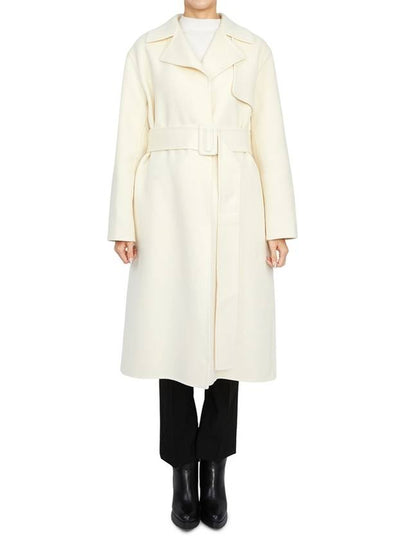 Wrap Wool Cashmere Belt Trench Coat Ivory - THEORY - BALAAN 2