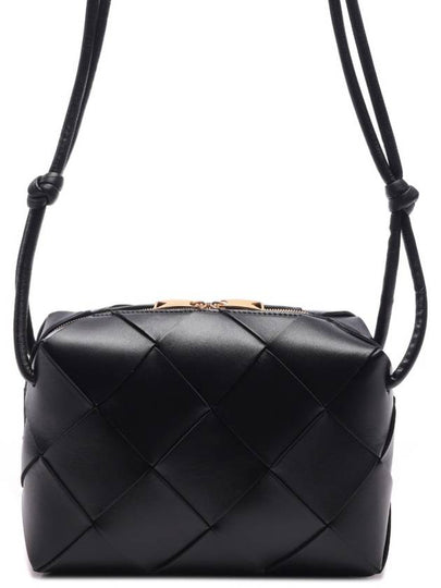 Cassette Intrecciato Small Cross Bag Black - BOTTEGA VENETA - BALAAN 2