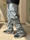 Nylon Shirring Cargo Pants Blue Grey - CLACO - BALAAN 2