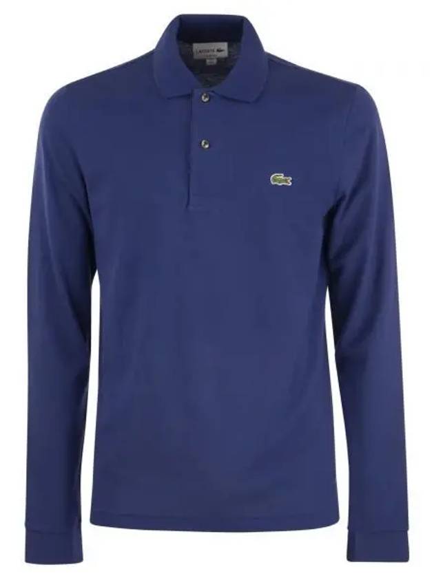 Men's Original Cotton Long Sleeve Polo Shirt Blue - LACOSTE - BALAAN 2