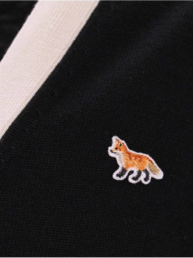 Baby Fox Bicolor Classic Cardigan Black - MAISON KITSUNE - BALAAN 4