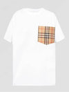 Vintage Check Pocket Cotton Oversized Short Sleeve T-Shirt White - BURBERRY - BALAAN.