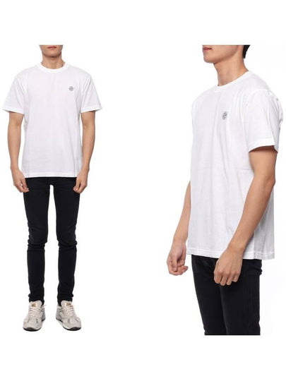 Cotton Jersey Compass Patch Short Sleeve T Shirt White - STONE ISLAND - BALAAN 2