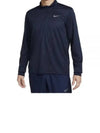 Men's Dry Fit Pacer Half Zip Long Sleeves T Shirt Navy - NIKE - BALAAN 2