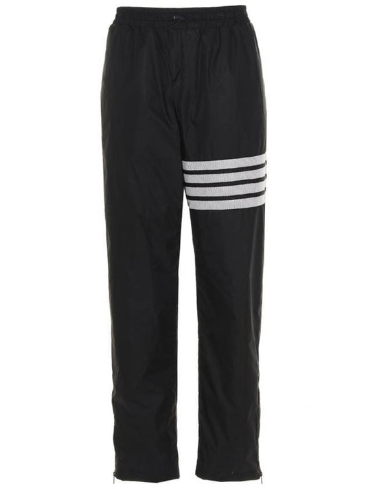 diagonal ripstop track pants navy - THOM BROWNE - BALAAN.