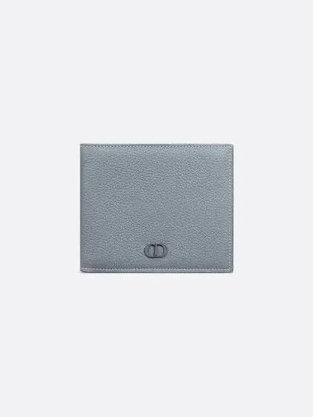 Grain Leather Signature Half Wallet Grey - DIOR - BALAAN 2