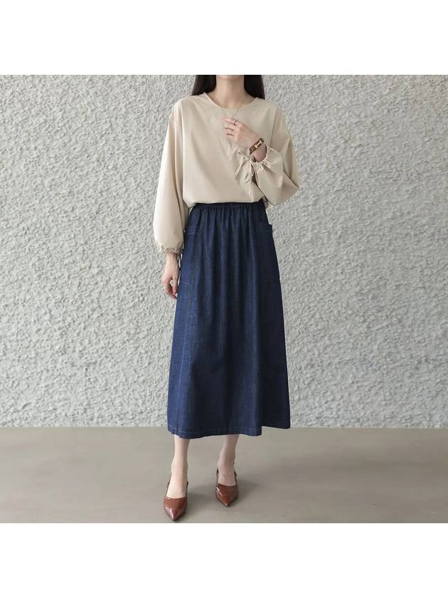 Magia Banded Denim Long Skirt - MONO AT.D - BALAAN 5