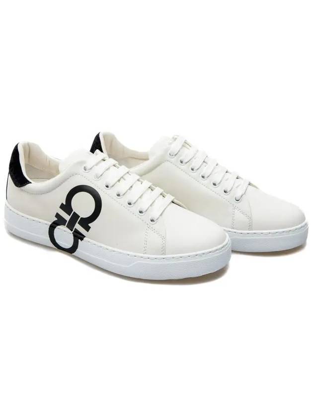 NUMBER Double Gancini Sneakers White 0747213 - SALVATORE FERRAGAMO - BALAAN 2