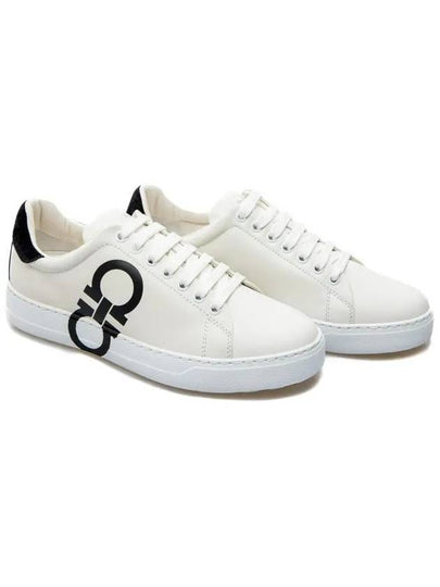 Ferragamo 23FW NUMBER Double Gancini Sneakers White 0747213 - SALVATORE FERRAGAMO - BALAAN 2