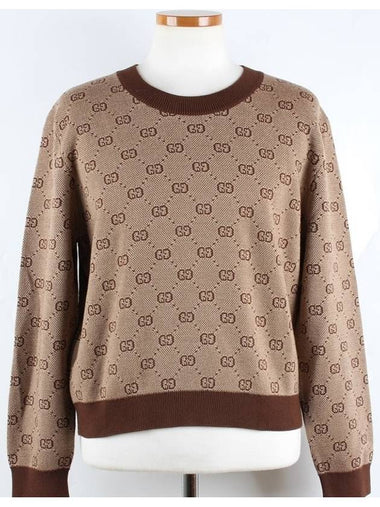 GG logo long sleeve knit L - GUCCI - BALAAN 1