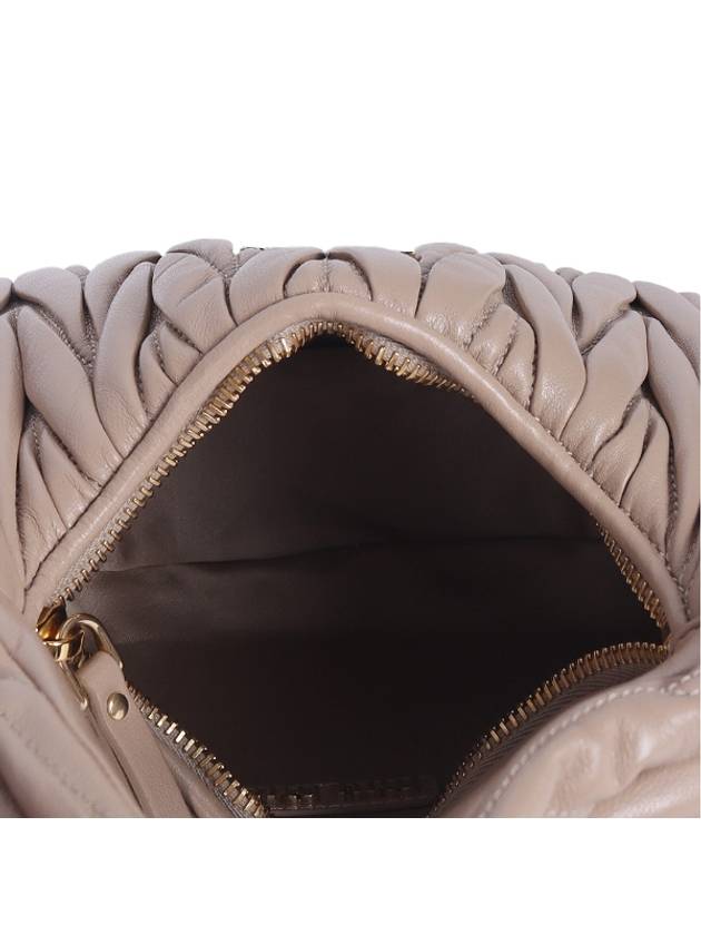 Wander Materasse Nappa Leather Mini Hobo Tote Bag Beige - MIU MIU - BALAAN 8