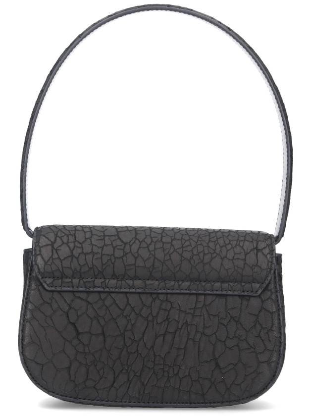 1DR Iconic Leather Shoulder Bag Black - DIESEL - BALAAN 4