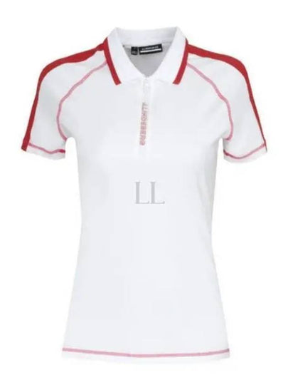 Women's Kourtney Polo Short Sleeve T-Shirt White - J.LINDEBERG - BALAAN 2