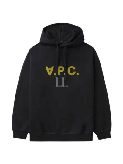 Logo Print Hoodie Black - A.P.C. - BALAAN 2