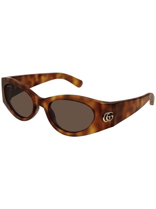 Double G Oval Frame Sunglasses GG1401S - GUCCI - BALAAN 3